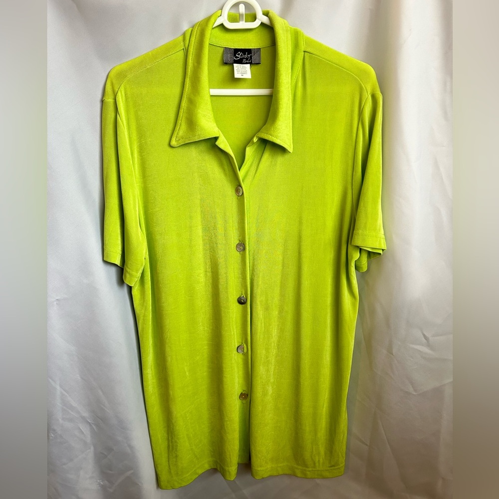 Vintage Lime Green Button Up